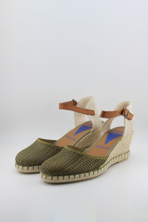 Verbenas Suede Espadrille Wedge Sandals
